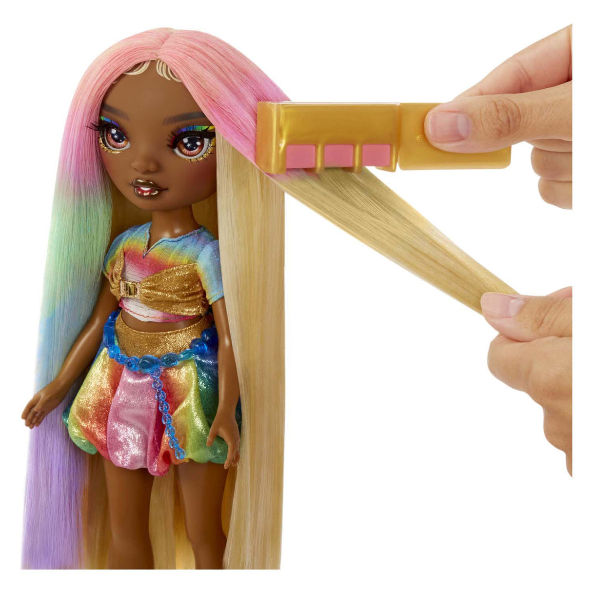 Mga entertainment rainbow high modepop met haarkrijt - meline goud