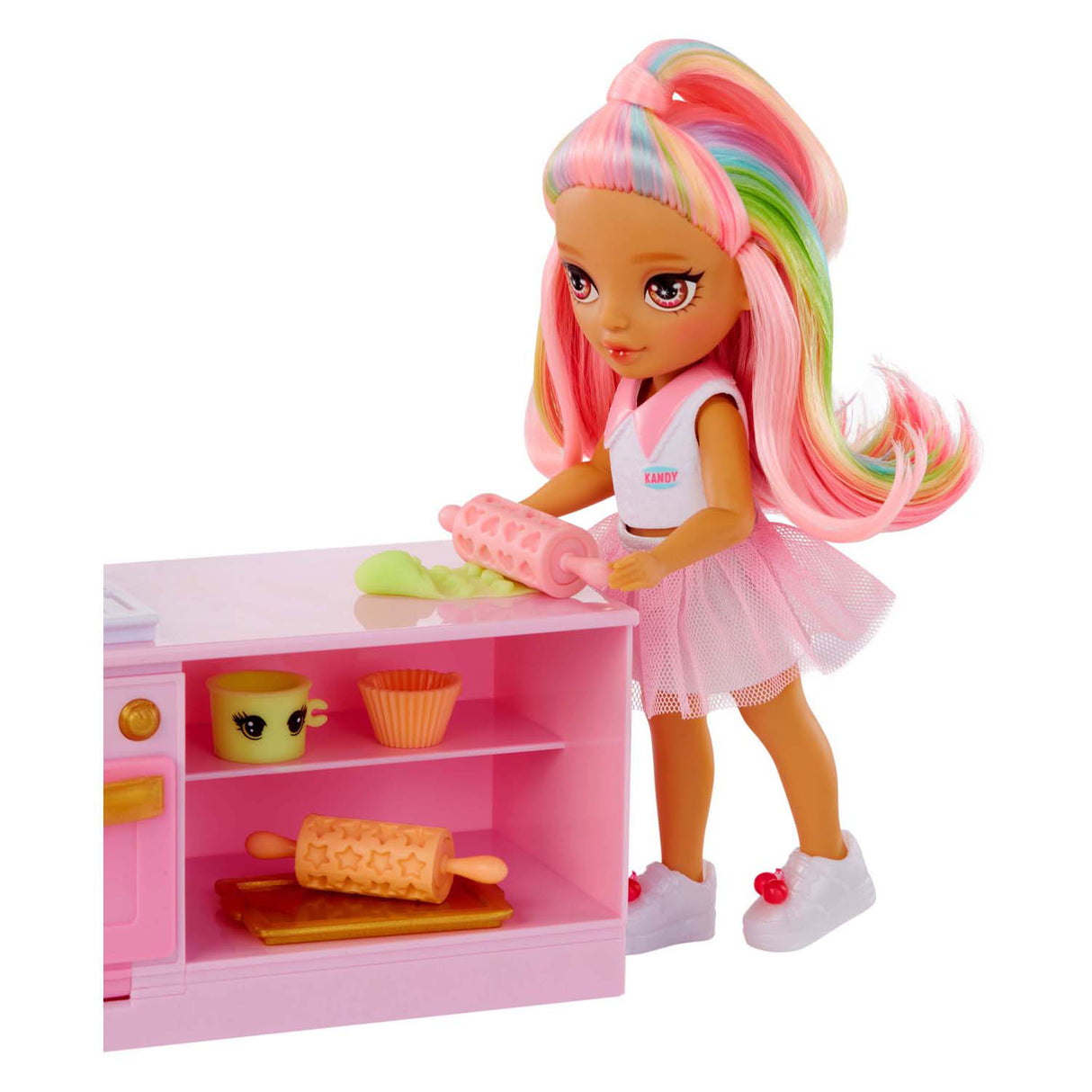 Mga entertainment rainbow high pop kleine dessertwinkel met kandy speelset