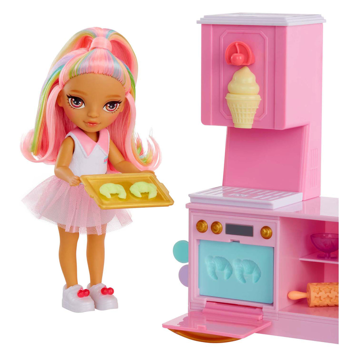 Mga entertainment rainbow high pop kleine dessertwinkel met kandy speelset