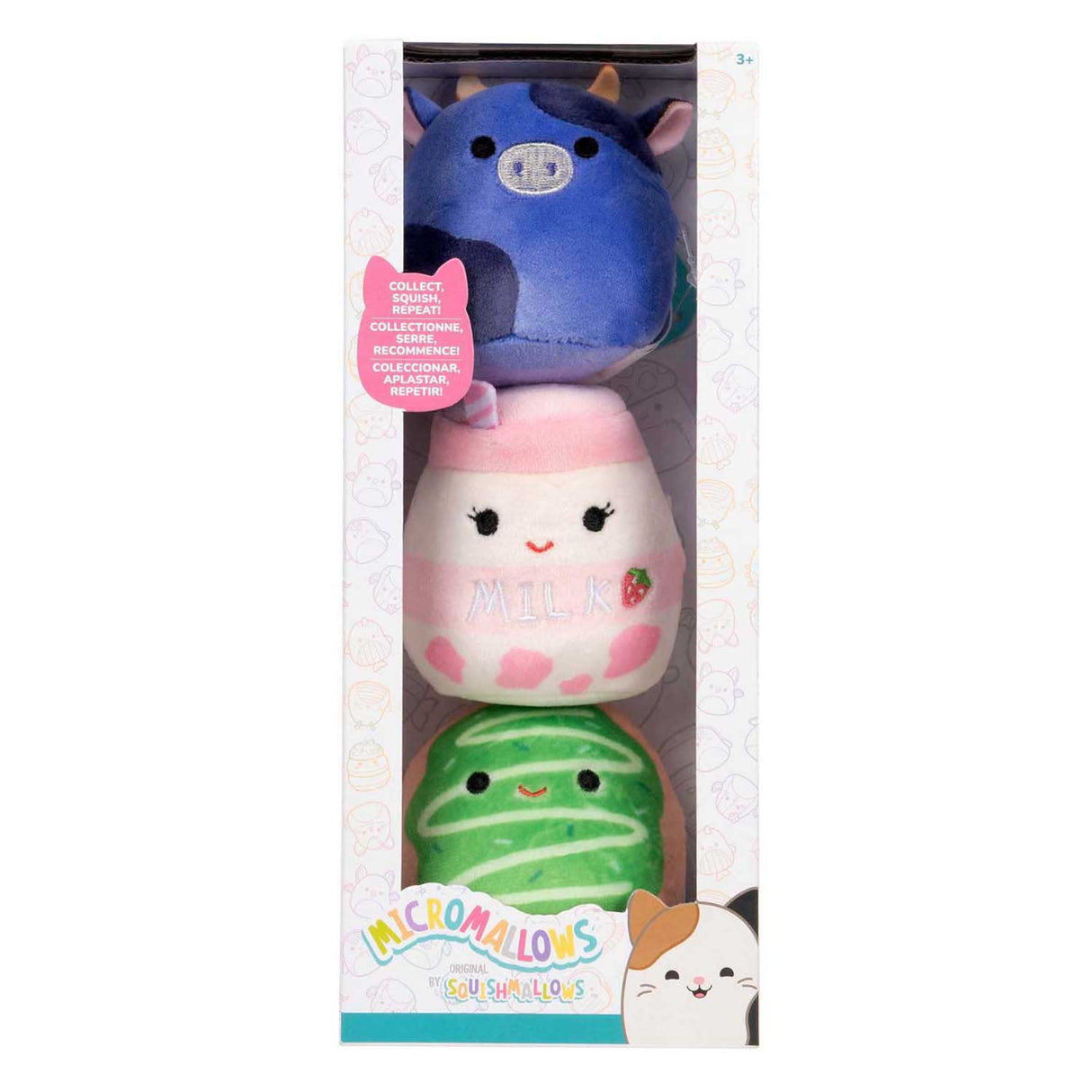 Jazwares squishmallows knuffel pluche - micromallows ingred, amelie, daisuke - 3dlg.