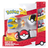 Jazwares pokémon clip 'n' go met riem speelset chimchar quick ball