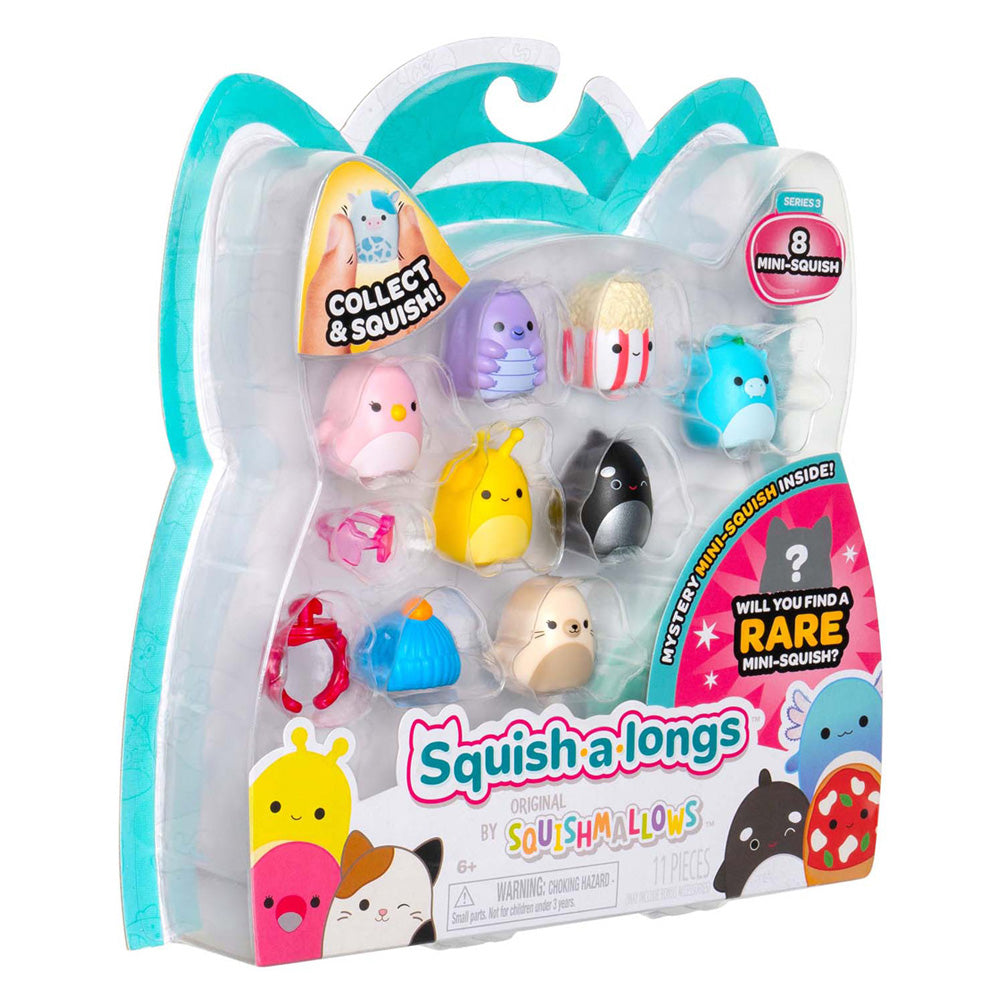 Jazwares squishmallows - squish-a-longs speelfiguren style 2 - 8dlg.