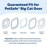 Petsafe adapter kattenluik grote kat voor glas