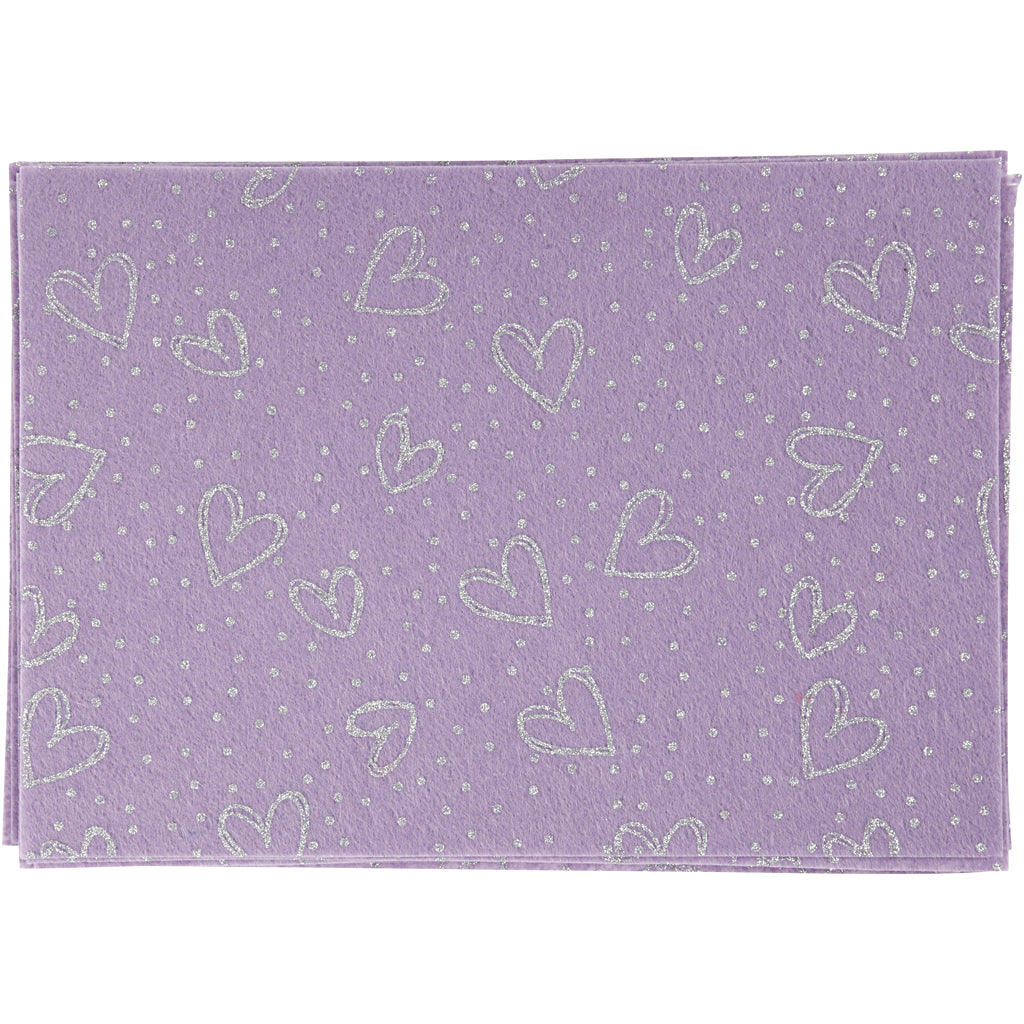 Creativ company hobbyvilt, a4, vel 210x297 mm, dikte 1,5-2 mm, paars, 10 vel 1 doos