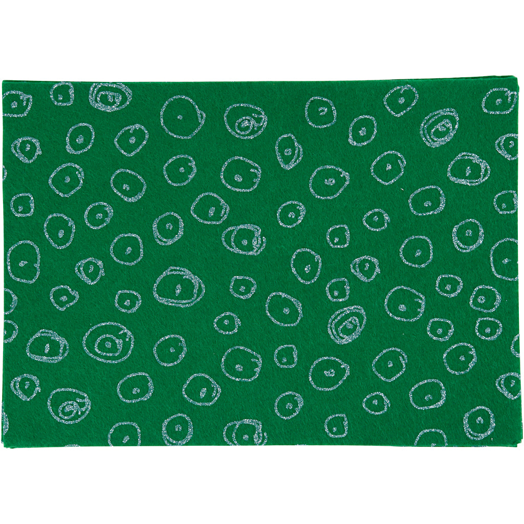 Creativ company hobbyvilt, a4, vel 210x297 mm, dikte 1,5-2 mm, groen, 10 vel 1 doos