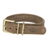Trixie halsband hond puur leer bruin