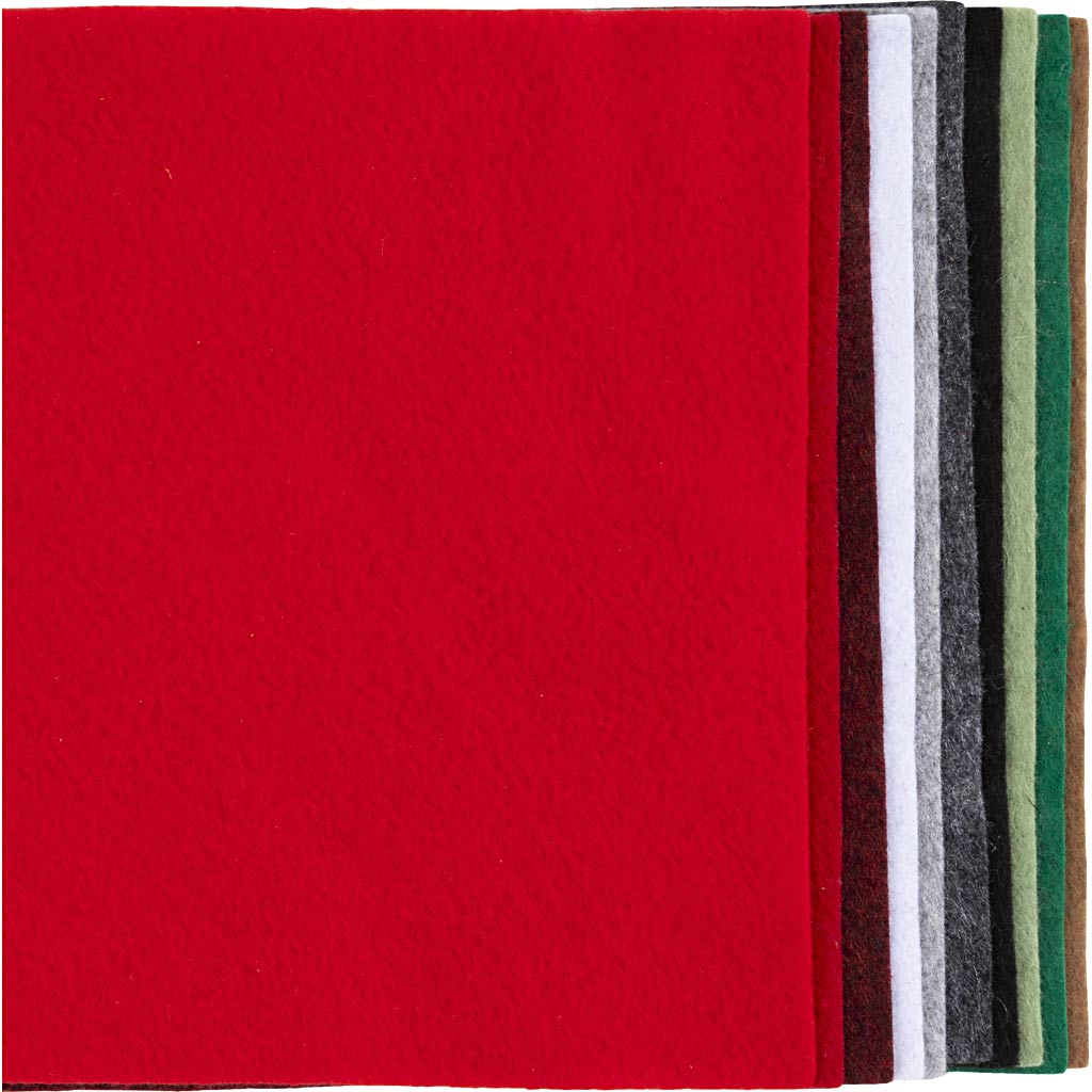 Creativ company hobbyvilt, a4, vel 210x297 mm, dikte 2 mm, kerst verf, 10 stuk 1 doos