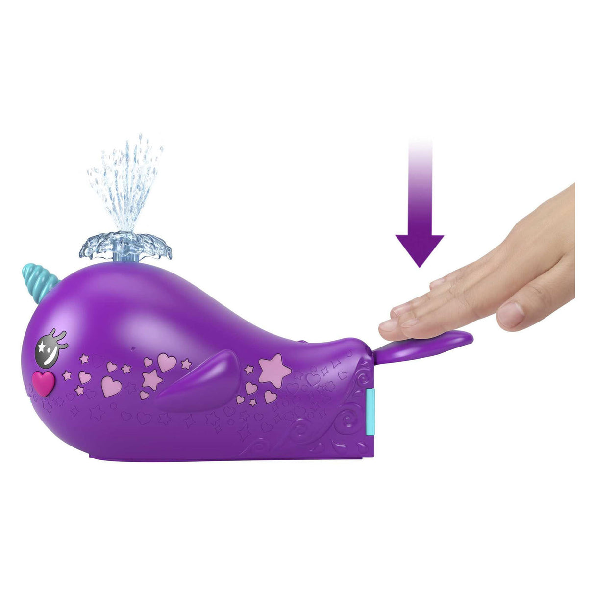 Mattel Polly Pocket Avontuur in de Fonkelgrot Narwalavontuur Boot Speelset