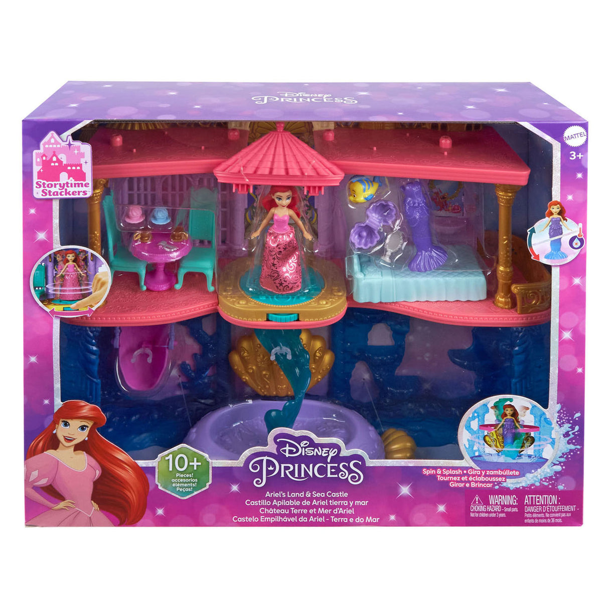 Mattel disney prinses artiels land- en zee kaseel poppenhuis