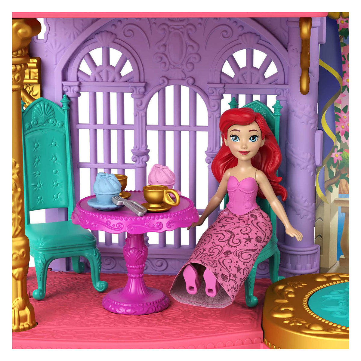 Mattel disney prinses artiels land- en zee kaseel poppenhuis