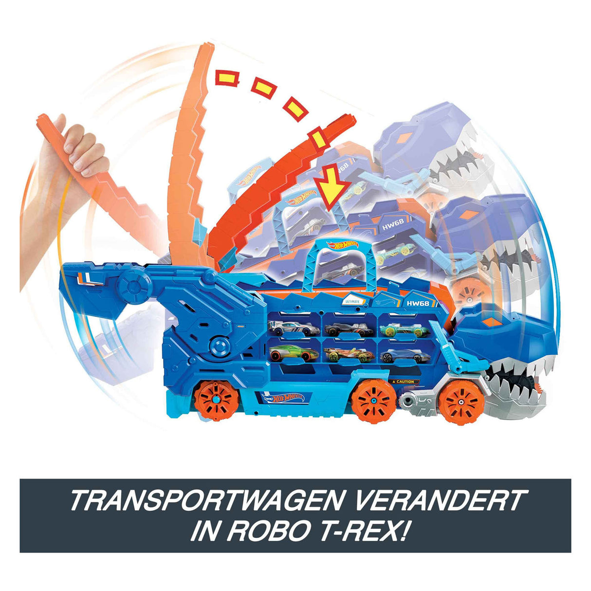 Hot wheels city ultimate t-rex transporter speelset