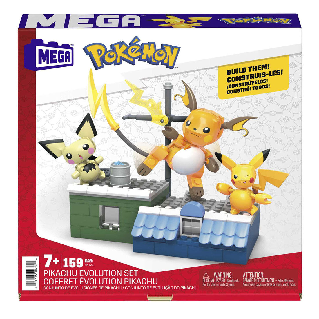 Mattel mega construx bouwset pikachu evolution