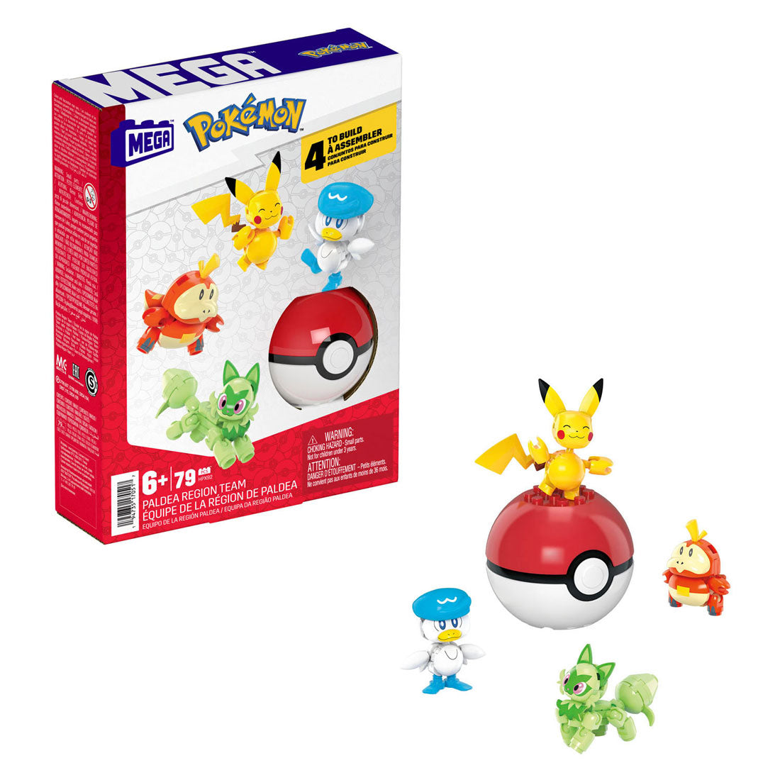 Pokémon mega construx - paldea region team bouwset