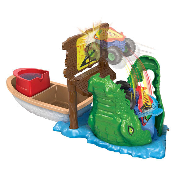 Hot wheels monster trucks swamp chomp speelset