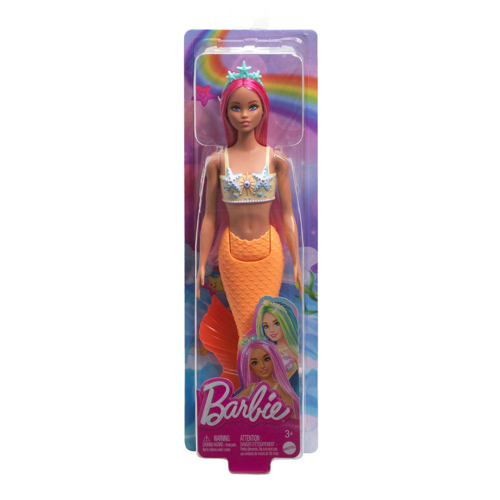 Mattel barbie zeemeerminpop met schelpenvin