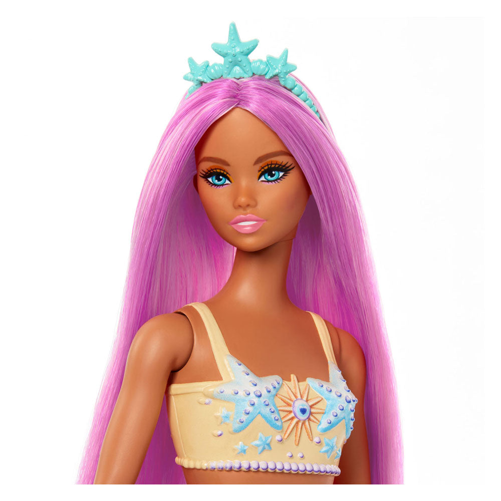 Mattel barbie zeemeerminpop met schelpenvin