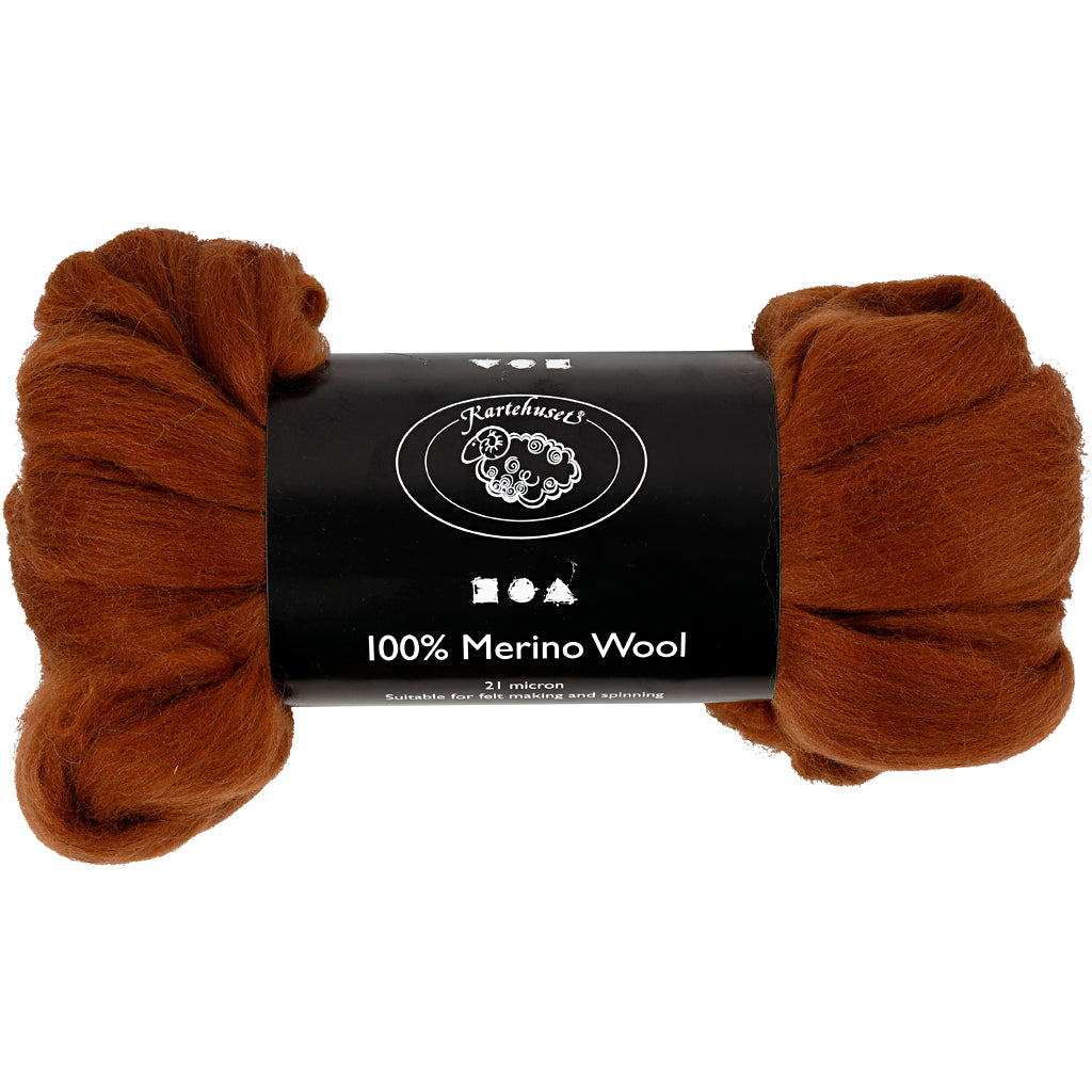 Creativ company merino wol, dikte 21 my, bruin, 100 gr 1 doos