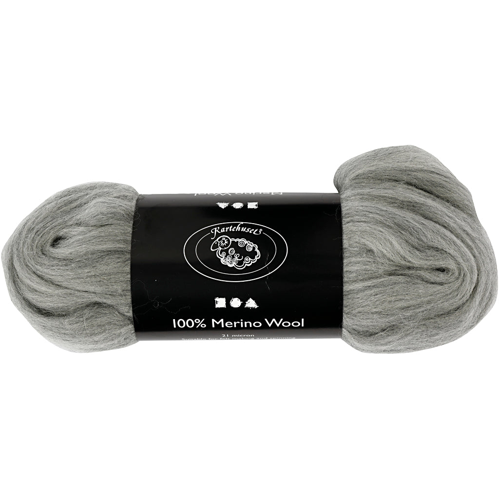 Creativ company merino wol, dikte 21 my, grijs, 100 gr 1 doos