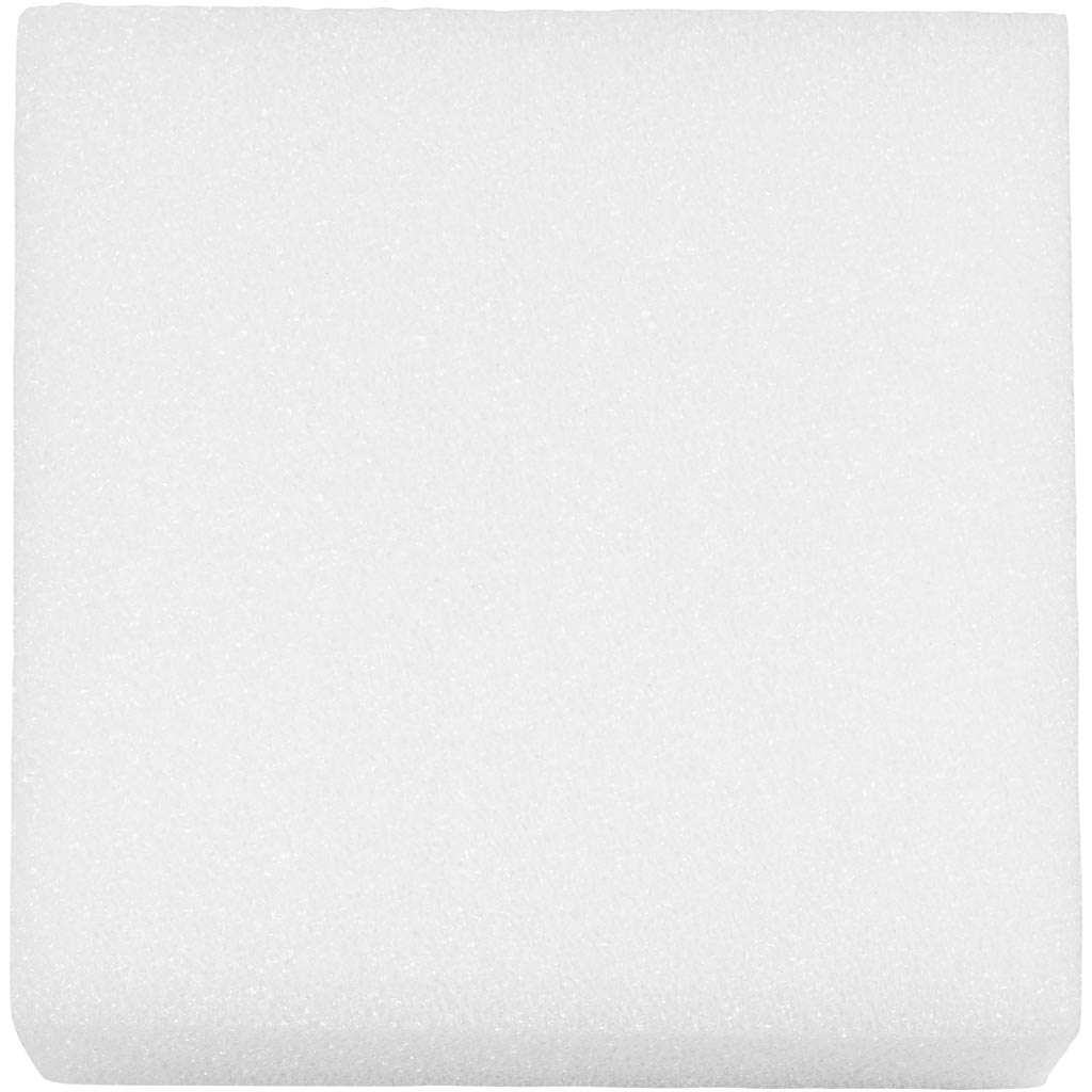 Creativ company foam blok voor naaldvilten, afm 20x20 cm, dikte 4.5 cm, wit, 1 stuk