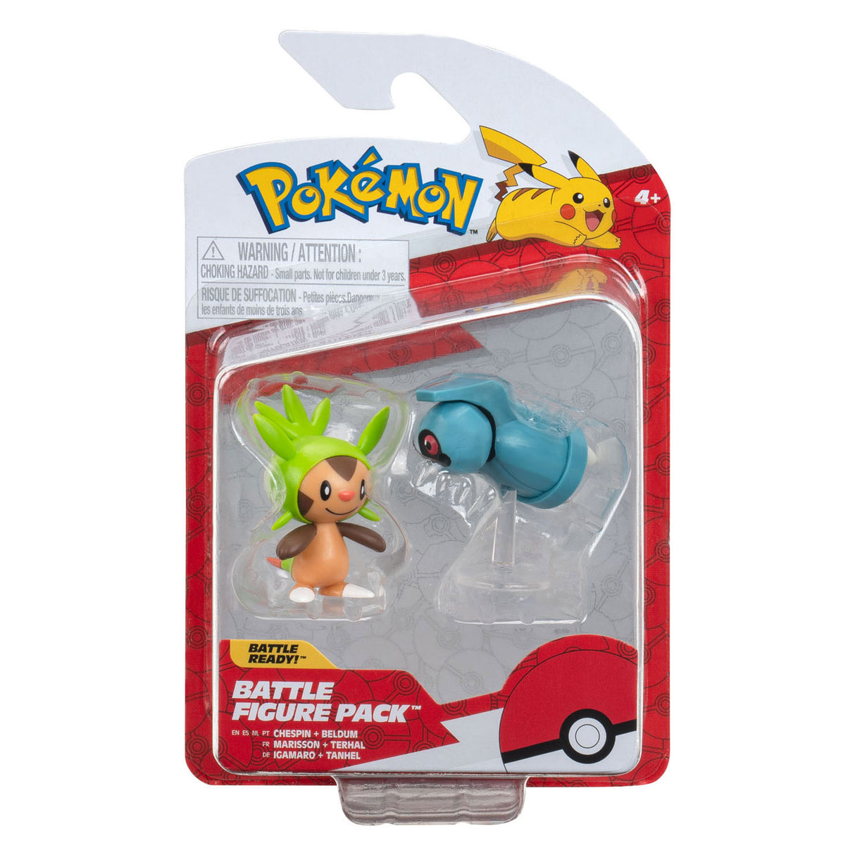 Boti pokémon battle figuren - chespin beldum, 2st.