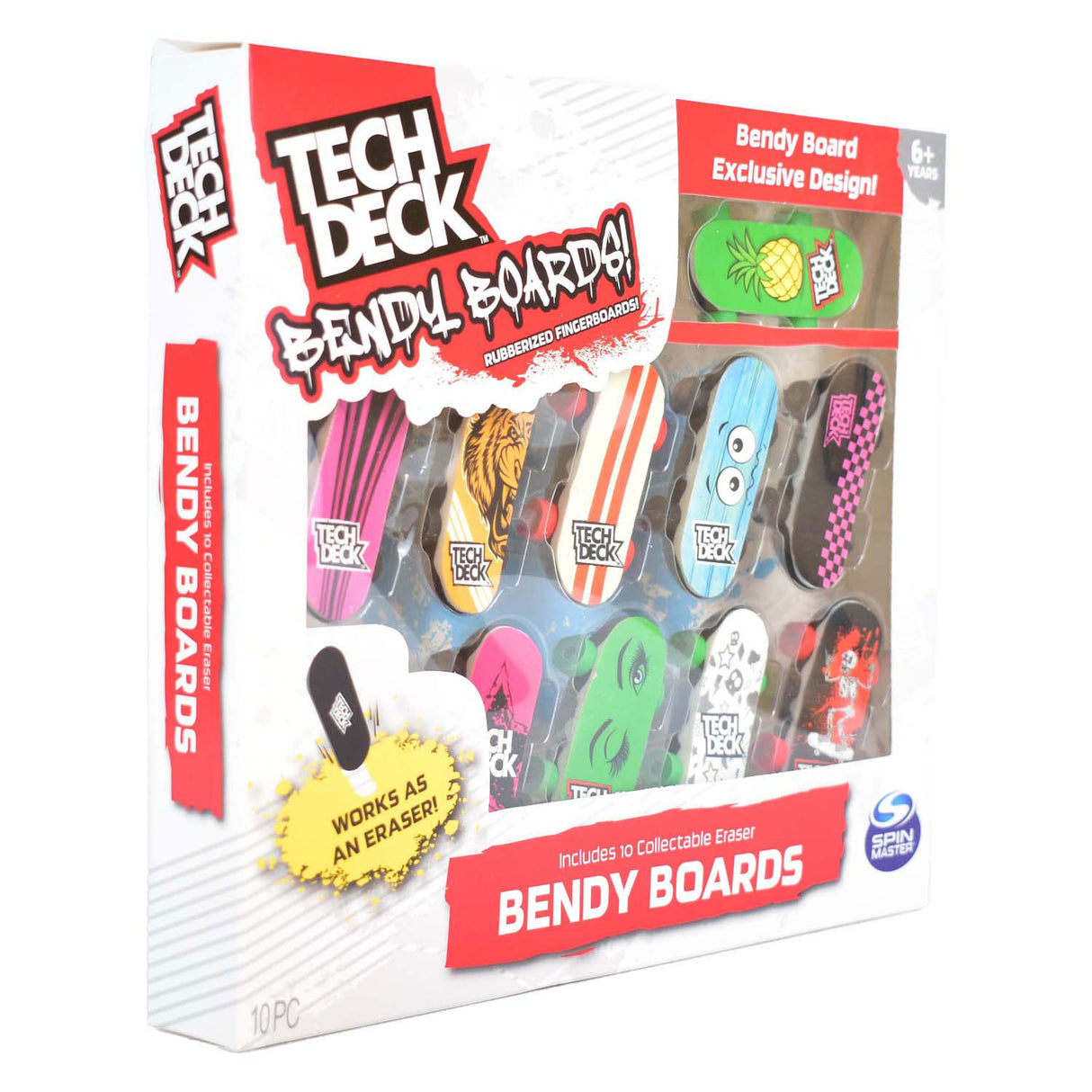 Spin master tech deck bendy vinger skateboards, 10-pack