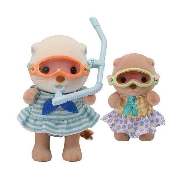 Sylvanian families 5804 zeeotter zussen splashy snorkel set