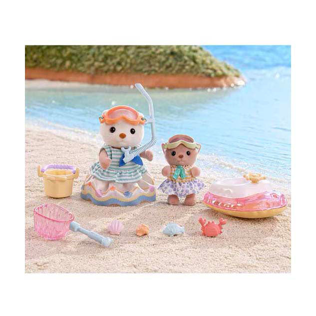Sylvanian families 5804 zeeotter zussen splashy snorkel set