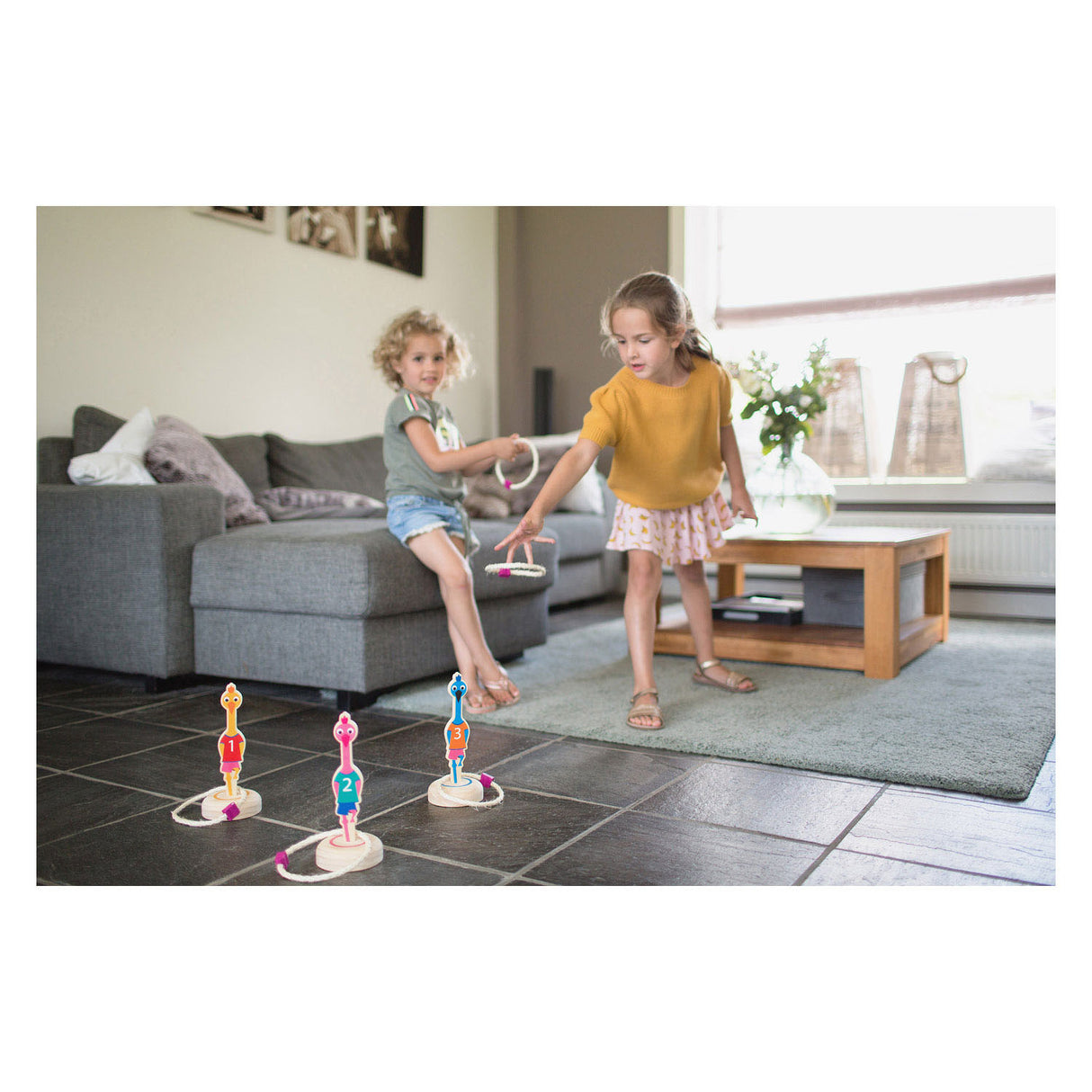 Bs toys ringwerpen vogels hout - werpspel