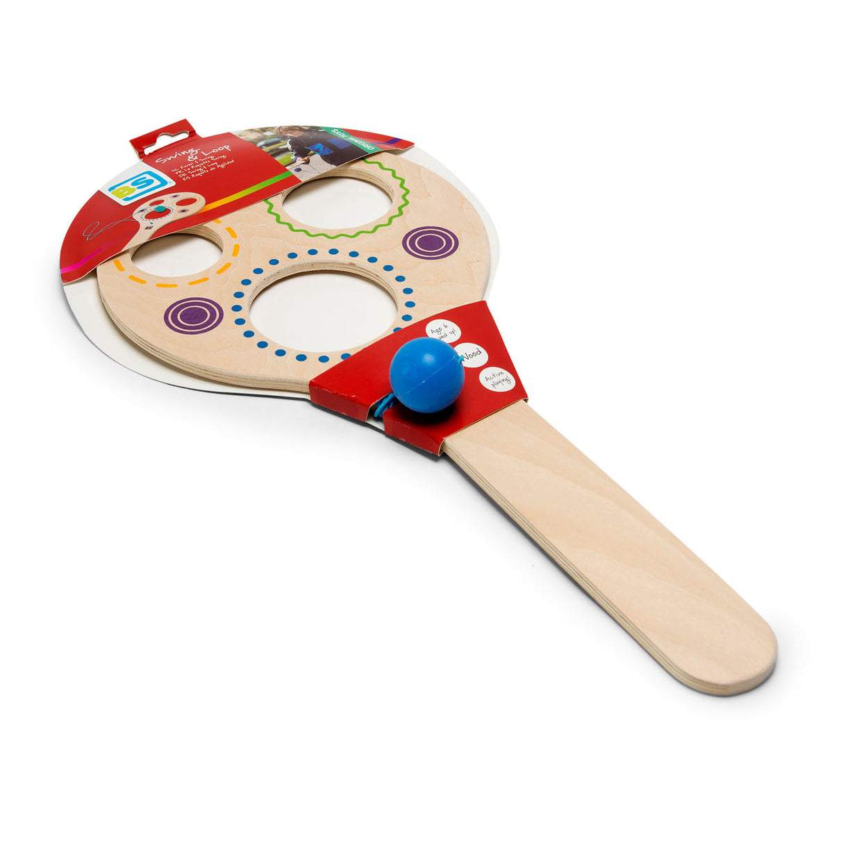 Bs toys zwaai en swing houten racket - buitenspel