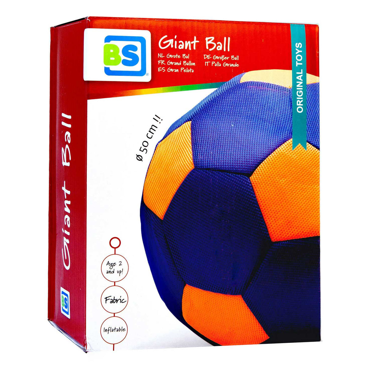 Bs toys grote oplaasbare bal, 50cm