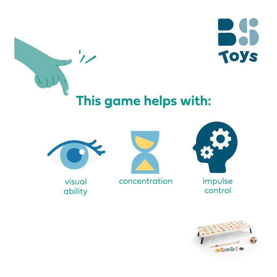 Bs toys whack a shape houten spel