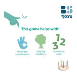 Bs toys houten ringwerpspel met strepen, 7dlg.