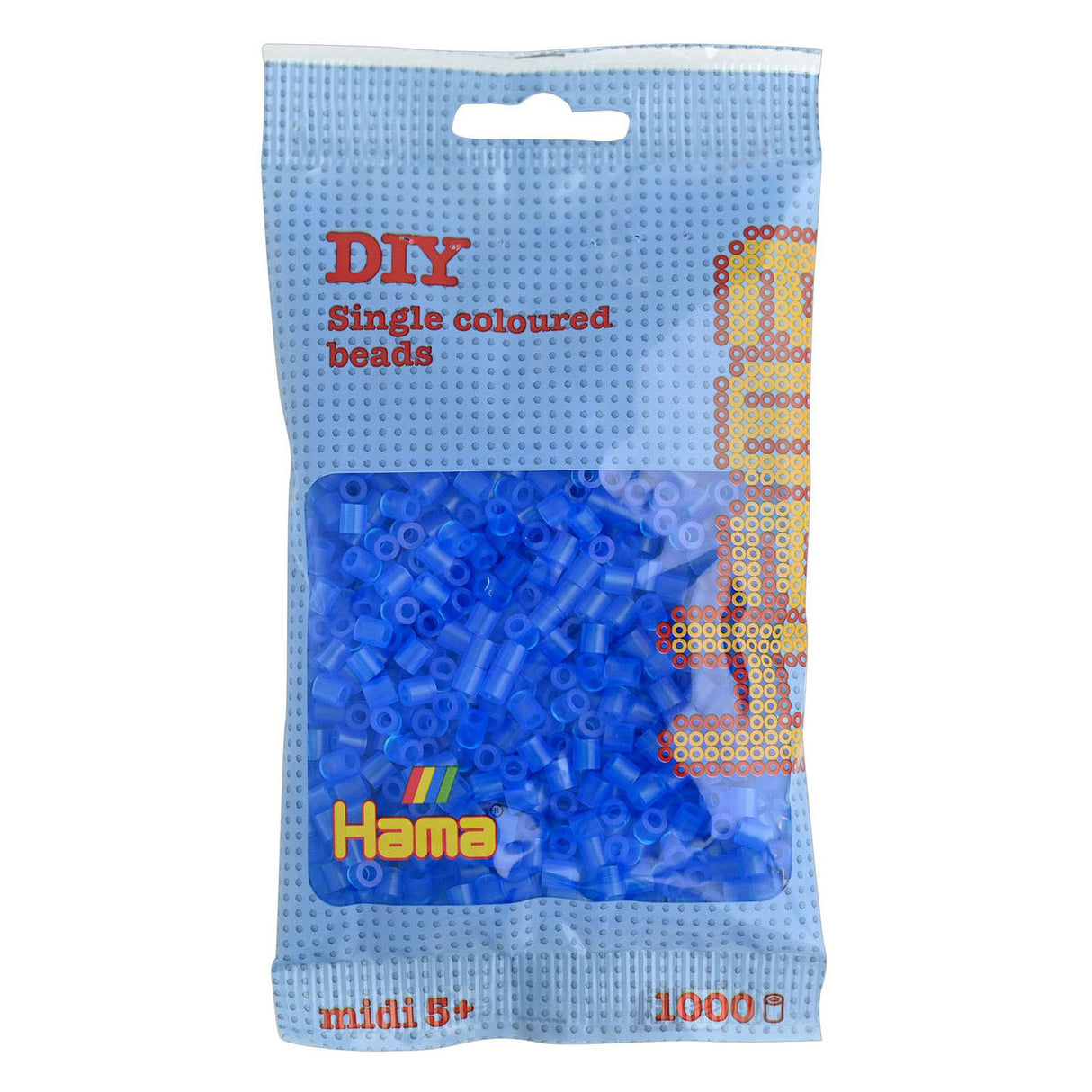 Hama strijkkralen - blauw transparant (015), 1000st.