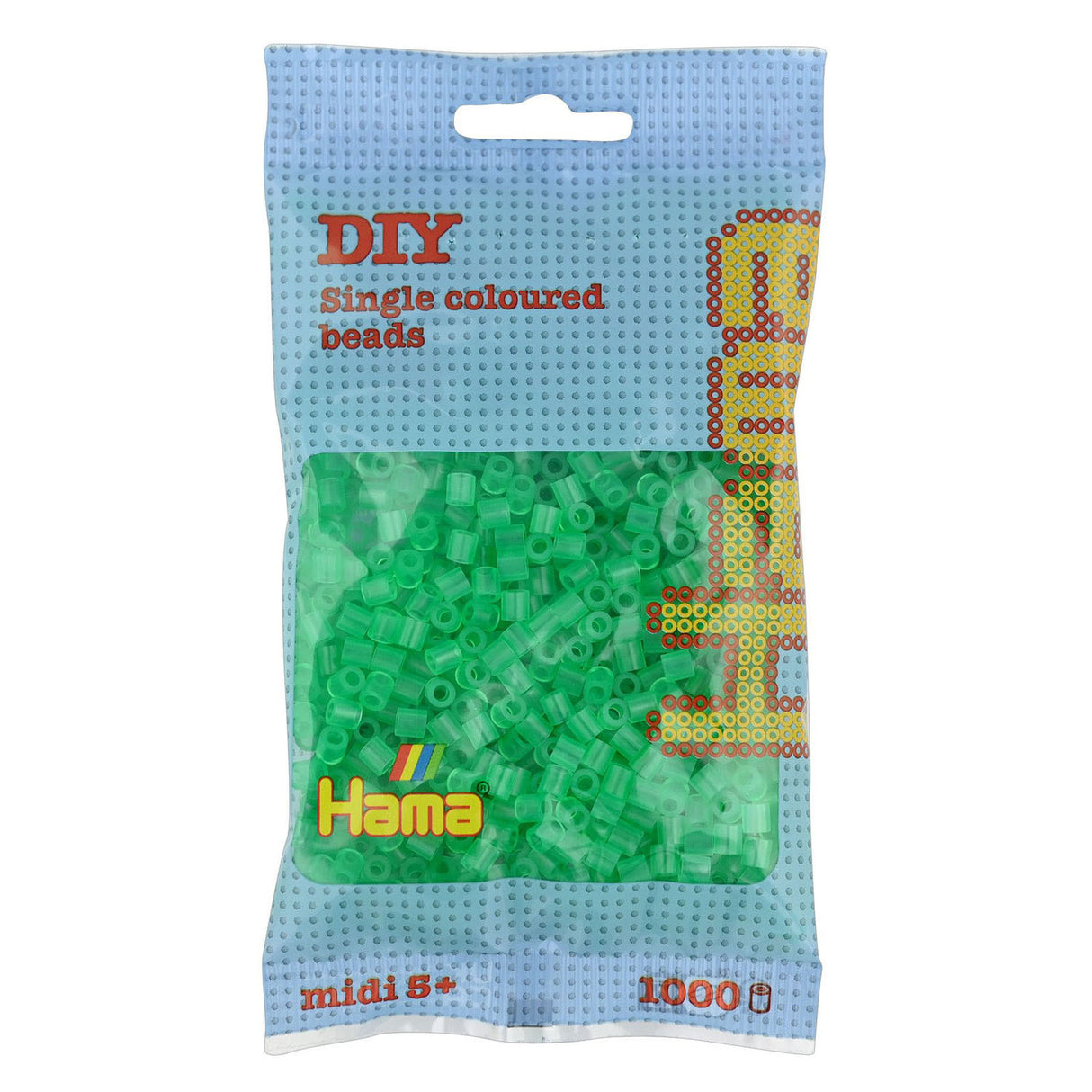 Hama strijkkralen - groen transparant (016), 1000st.