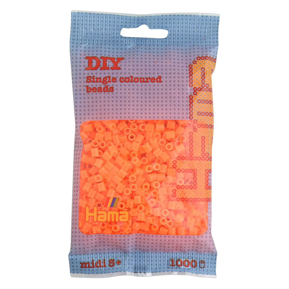 Hama strijkkralen - oranje neon (038), 1000st.