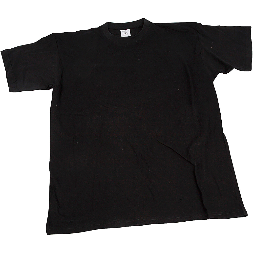 Creativ bedrijfst-shirts, b: 32 cm, afm 3-4 jaar, ronde hals, 145 gr, zwart, 1 stuk