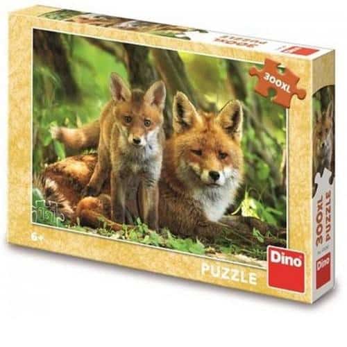 Dinotoys dino puzzel - moedervos met welpje - 300 xl stukjes
