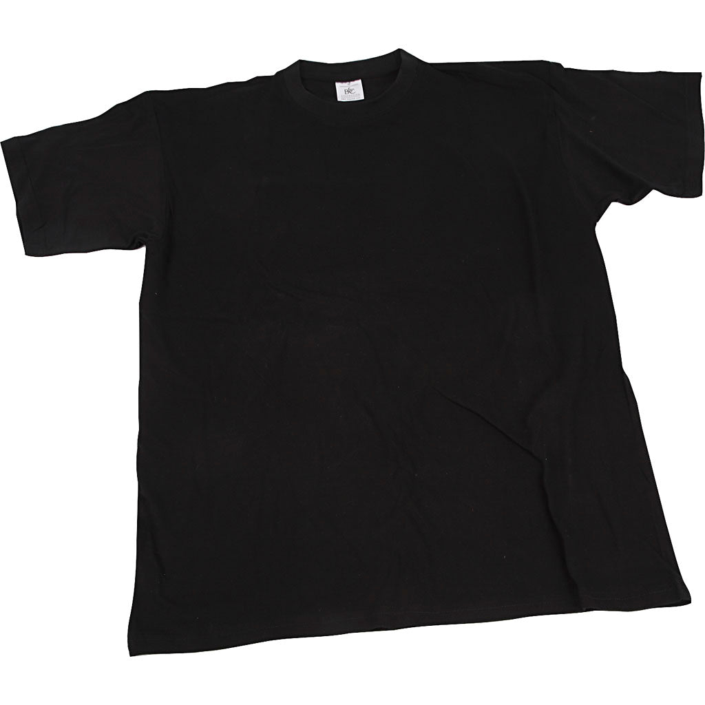 Creativ bedrijfst-shirts, b: 52 cm, afm medium, ronde hals, 145 gr, zwart, 1 stuk