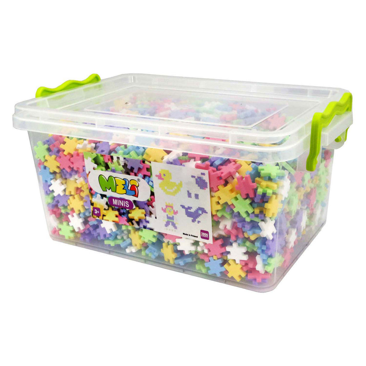 Meli minis pastel bouwblokken, 2800dlg.