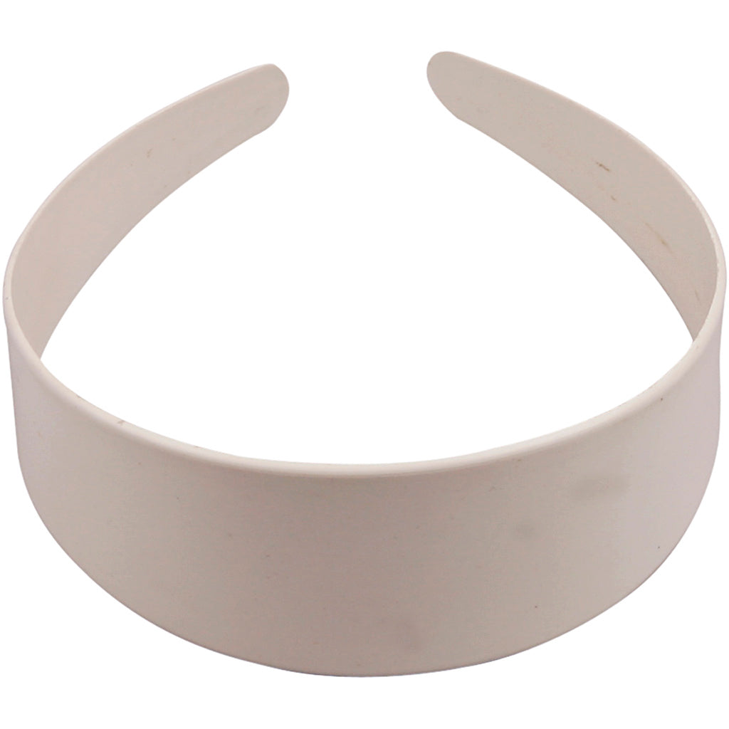 Creativ company plastic haarband, b: 40 mm, wit, 1 stuk