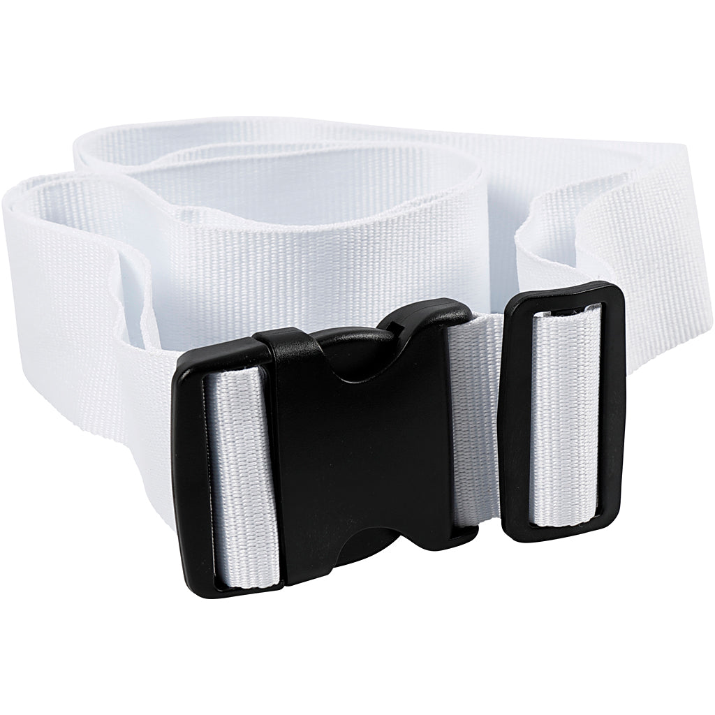 Creativ company bagageriem, b: 5 cm, afm 92-164 cm, wit, 1 stuk