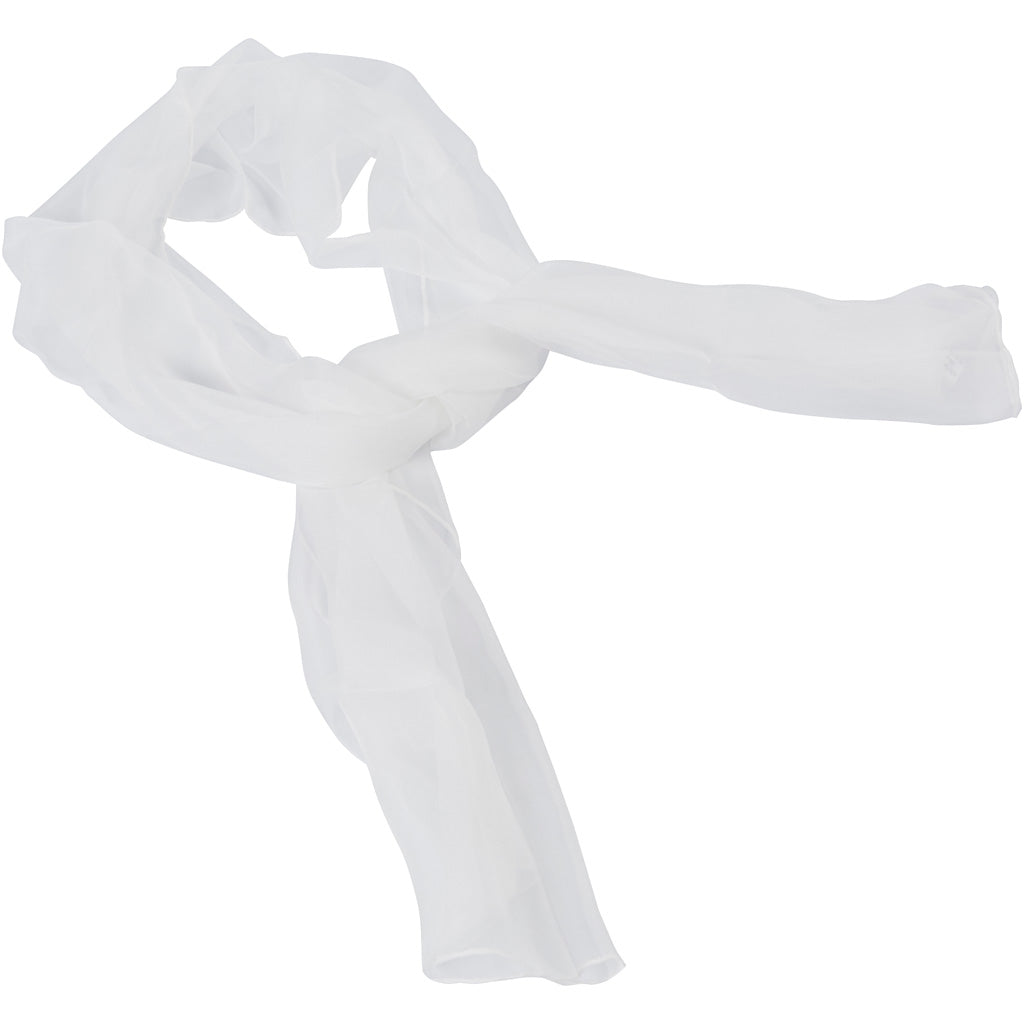 Creativ company zijden chiffon sjaal, afm 45x180 cm, 15 gr, 1 stuk