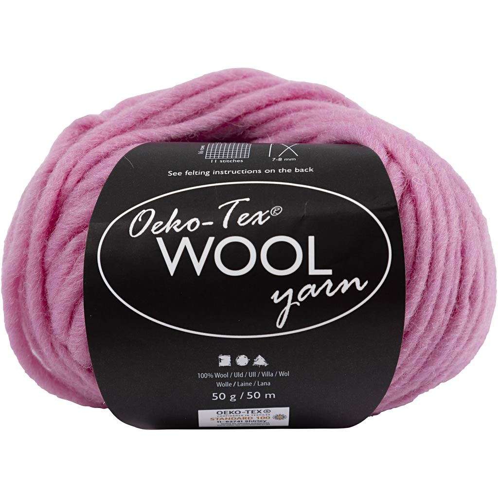 Creativ company wolgaren, l: 50 m, lichtroze, 50 gr 1 bol