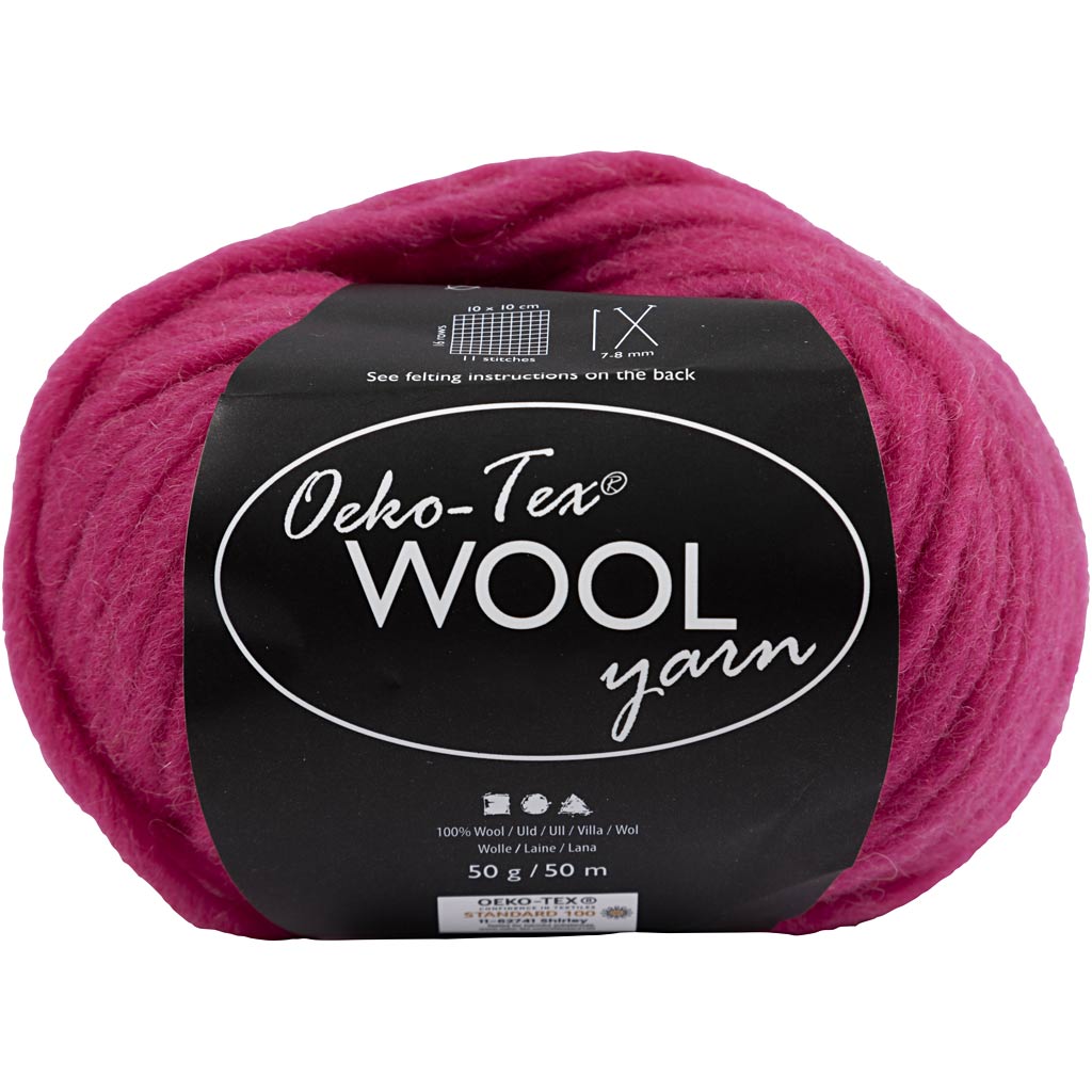 Creativ company wolgaren, l: 50 m, roze, 50 gr 1 bol