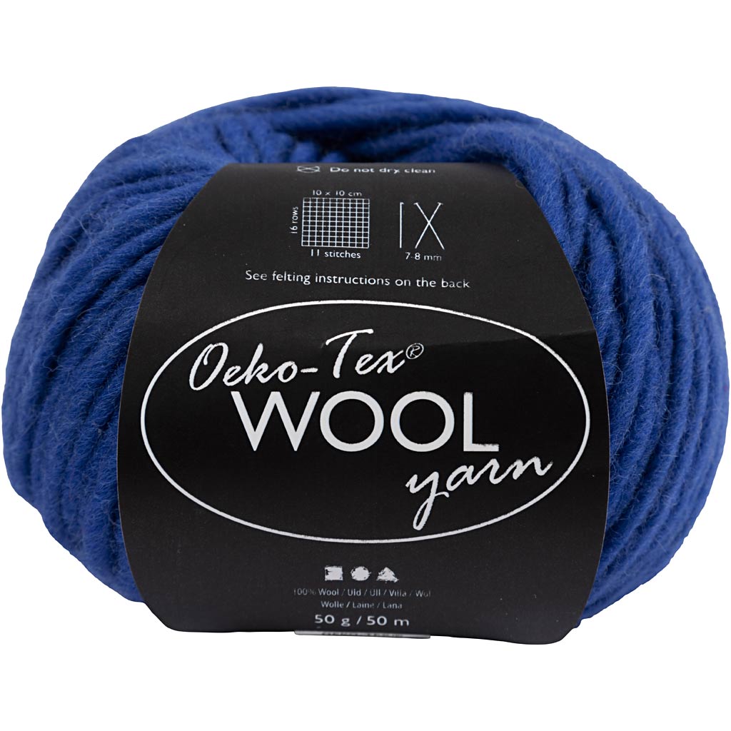 Creativ company wolgaren, l: 50 m, blauw, 50 gr 1 bol