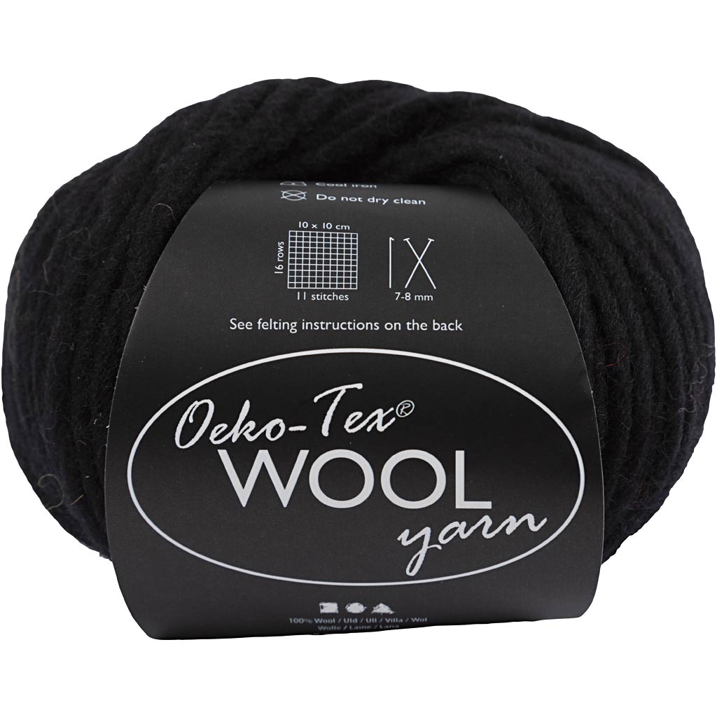 Creativ company wolgaren, l: 50 m, zwart, 50 gr 1 bol
