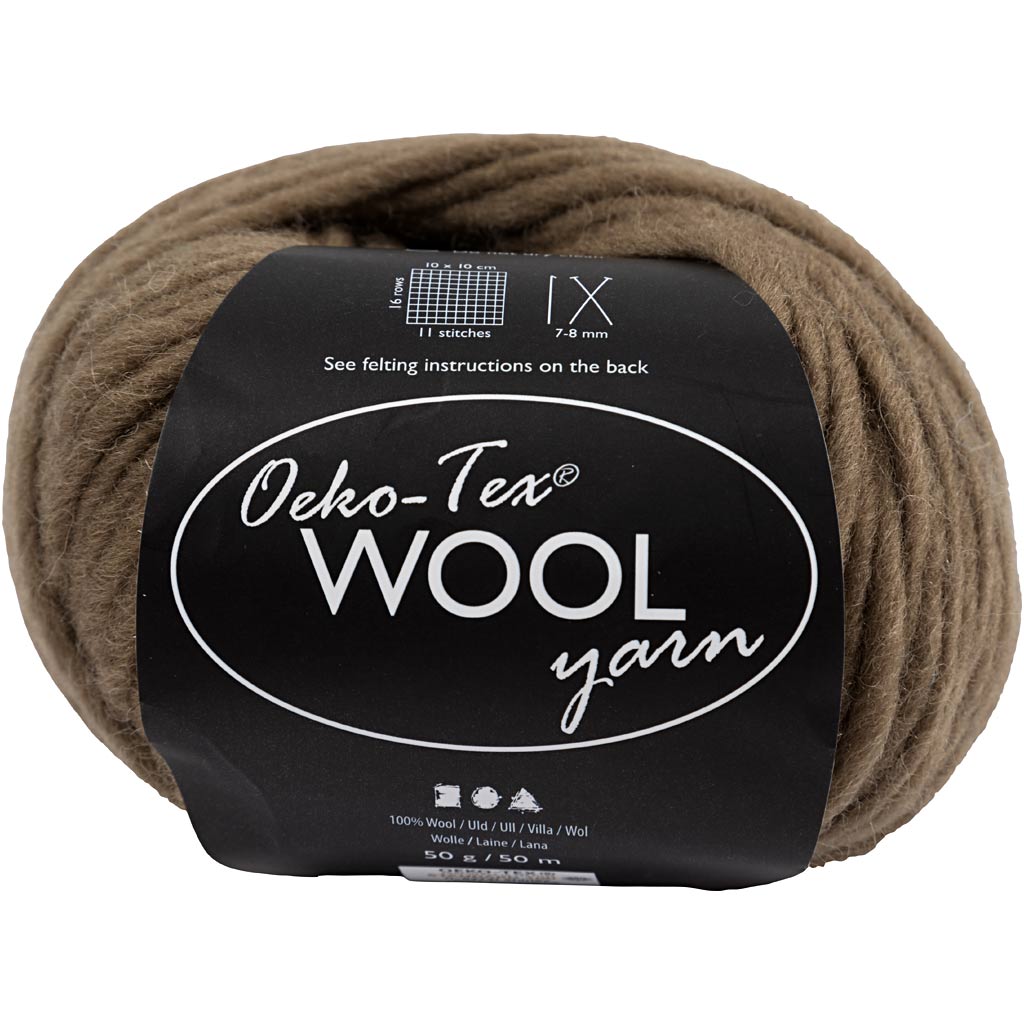 Creativ company wolgaren, l: 50 m, lichtbruin, 50 gr 1 bol