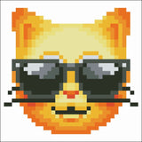 Diamond dotz diamond painting cool cat 10x10 cm