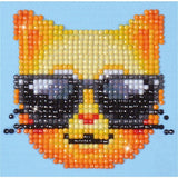 Diamond dotz diamond painting cool cat 10x10 cm