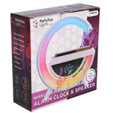 Geen merk wekkerradio + tel.oplader + speaker 23x23,5x8,4 cm